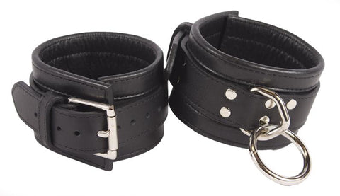Image of Genuine Leather Beginner Kit 12 Colors, Collar Wrist Cuffs Ankle Cuffs Blindfold Leash - Cuffs - BDSM Collar Store