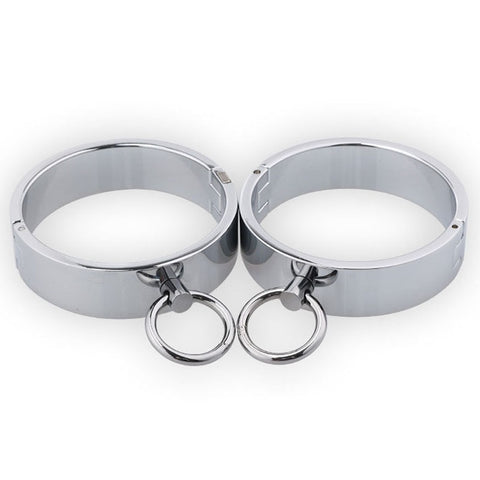 Image of Steel Ankle Cuffs Leg Shackles - Cuffs - BDSM Collar Store