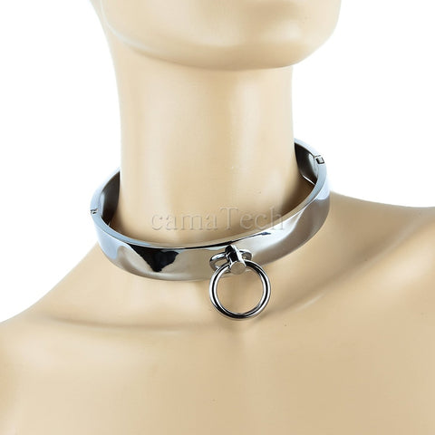 Image of Infinity Band Collar, Polished Stainless Steel - Collar - BDSM Collar Store