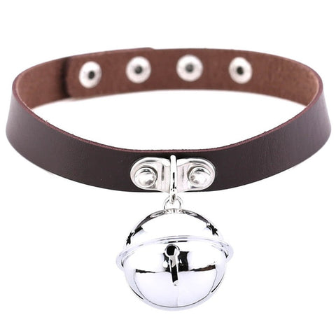 Image of Large Bell Collar, 16 Colors, Vegan Leather - Day Collar - BDSM Collar Store