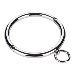 Circle Collar, Polished Stainless Steel, Round Edges - Collar - BDSM Collar Store