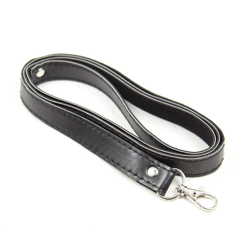 Leash, Vegan Leather and Chain, Red, Black, Pink, White - Accessories - BDSM Collar Store