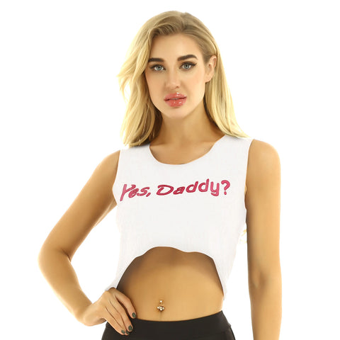 Yes Daddy? Crop Top Short-Sleeved or Sleeveless - Clothing - BDSM Collar Store