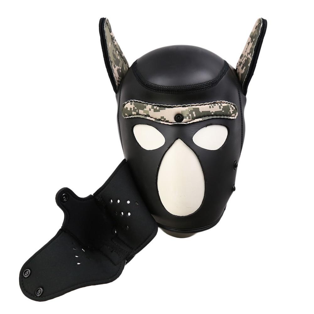 Puppy Mask, Neoprene, Pet Play Hood 10 Colors Available - Hood - BDSM Collar Store