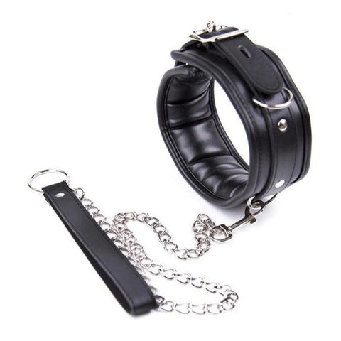 Collar, Wrist or Ankle Cuffs Black Vegan Leather Mix and Match - Cuffs - BDSM Collar Store