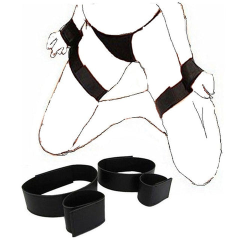 Image of Leg Straps Nylon Ankle-Wrist and Thigh-Wrist - Cuffs - BDSM Collar Store