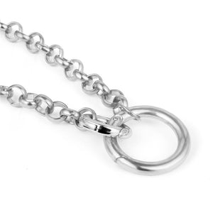 Iron Chain Double Interlocking Ring Collar 2 Colors