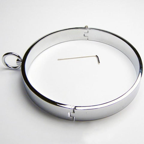 Infinity Band Collar, Polished Stainless Steel - Collar - BDSM Collar Store