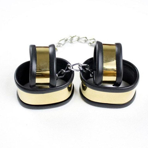 Titanium Collar and Cuffs, Silicone Lined, Locks Included - Cuffs - BDSM Collar Store