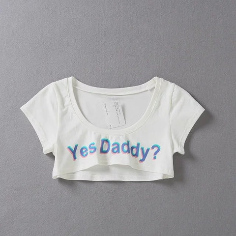 Yes Daddy? Short Crop Top - Clothing - BDSM Collar Store