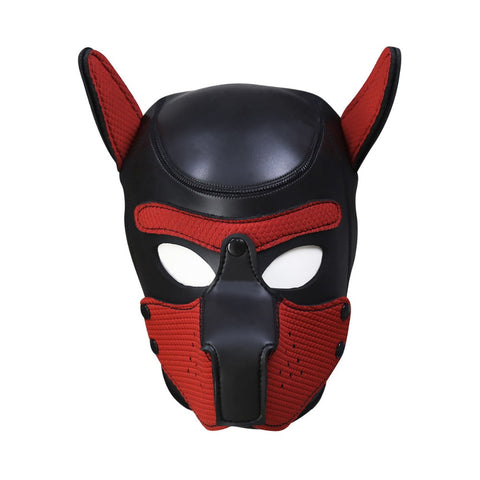 Puppy Mask, Neoprene, Pet Play Hood 10 Colors Available - BDSM Collar Store