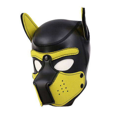 Image of Puppy Mask, Neoprene, Pet Play Hood 10 Colors Available - BDSM Collar Store